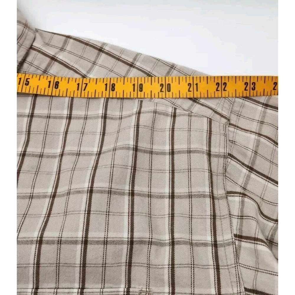 Columbia Sportswear Men's Shirt XL L/S Button Down Tan Plaid Check‎ 100% Cotton - Picture 8 of 11